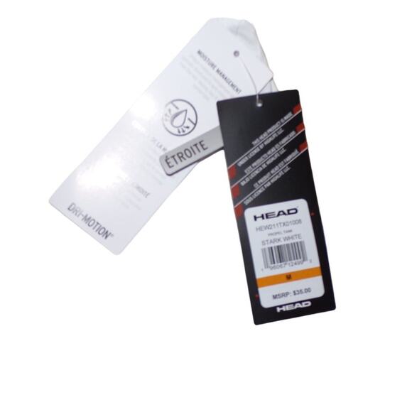 Head Propel Tank Slim Fit Size M Stark White Dri-Motion Mesh Bottom NWT - Picture 6 of 6